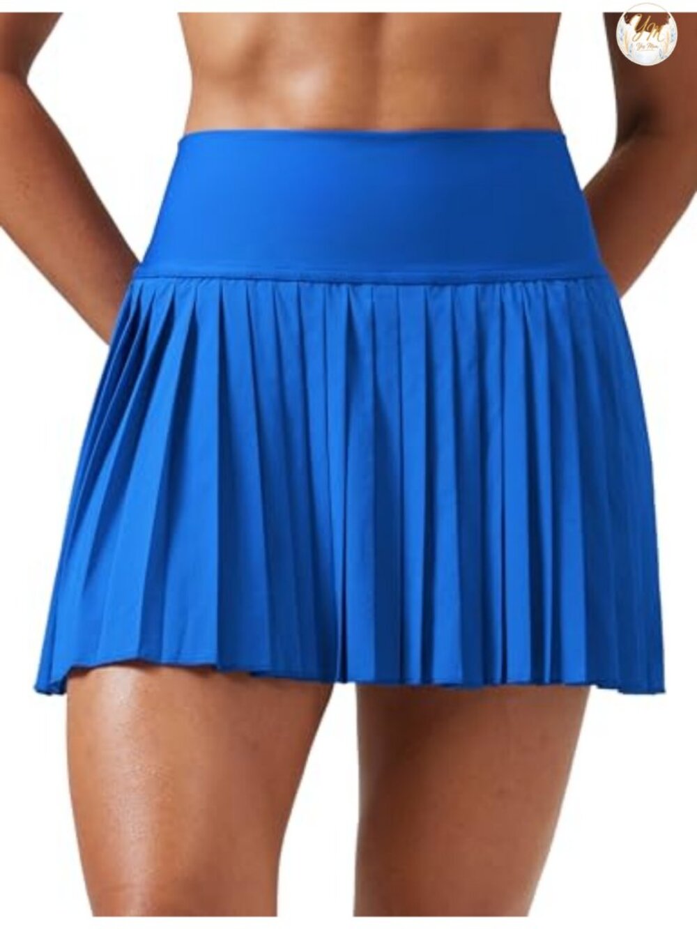 High Waisted Pleated Tennis Skirt with Built-in Shorts